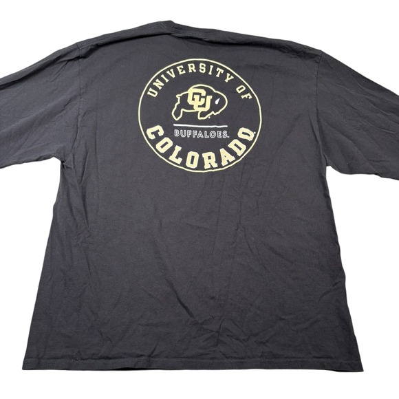 VTG Russell Colorado University Buffaloes Long Sleeve Black T-Shirt Sz XL - Picture 1 of 7